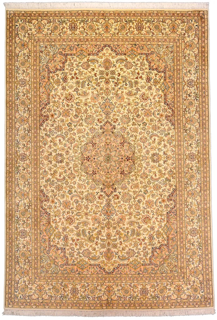 Cashmere Silk Tappeto orientale 250x170 Beige (Indian) Annodato A Mano