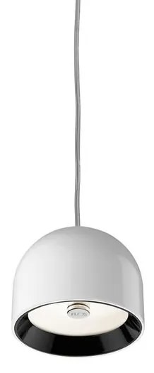 Flos Wan Suspension Lampada 11 cm a sospensione e luce diretta antiabbagliamento in vetro e alluminio Bianco lucido