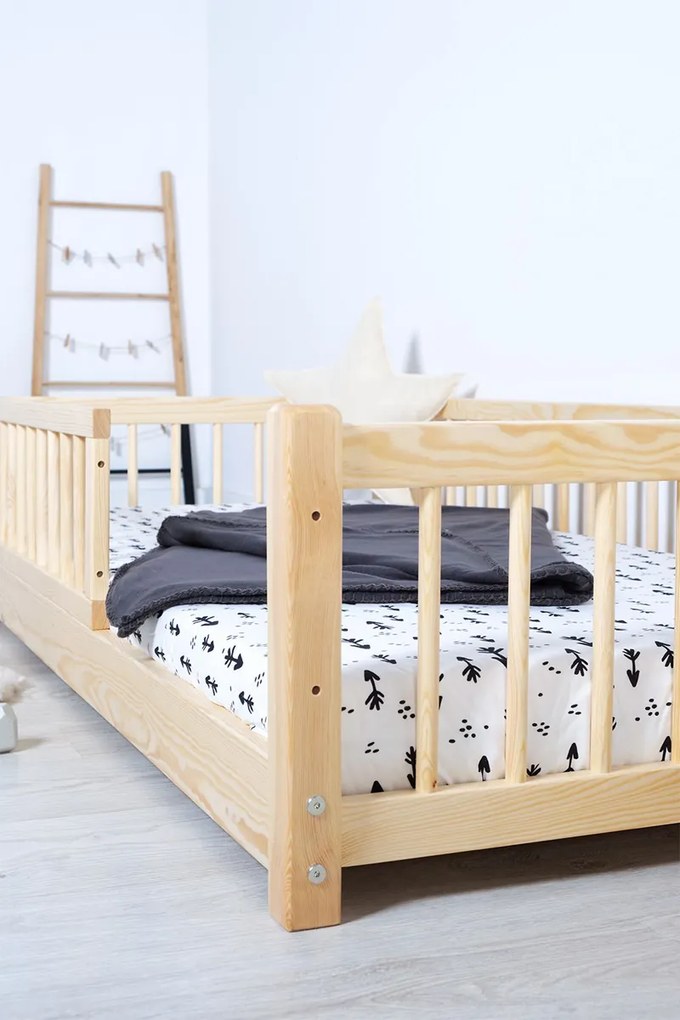 Letto basso per bambini Montessori Ourbaby Minni - naturale - 140x70 cm