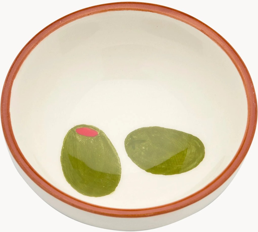 Ciotola per snack in ceramica dipinta a mano Olive