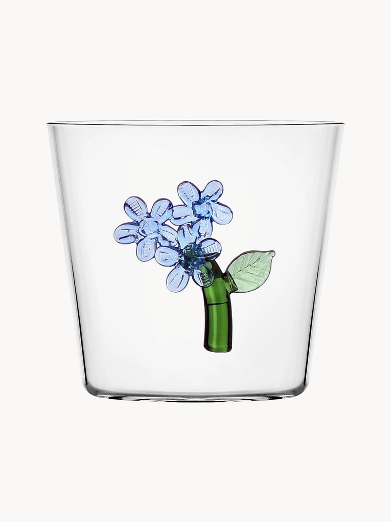 Bicchiere in vetro borosilicato fatto a mano Botanica