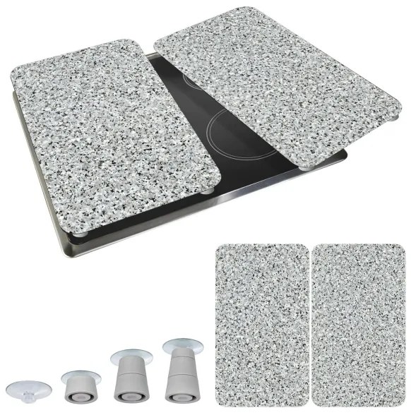 WENKO 2521120500-Copertura per piastra ABDECKPLATTE - Neutra 30x52 cm granito/multicolore