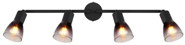 Globo 54312-4 - Faretto SATELLA 4xE14/25W/230V nero