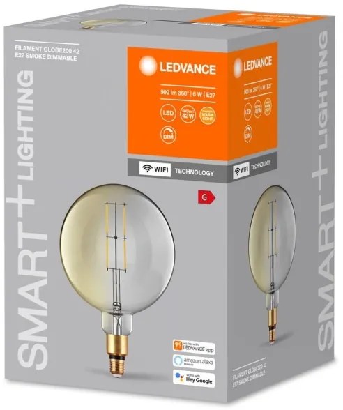Lampadina LED dimmerabile SMART+ GLOBE G200 E27/6W/230V 2500K Wi-Fi - Ledvance