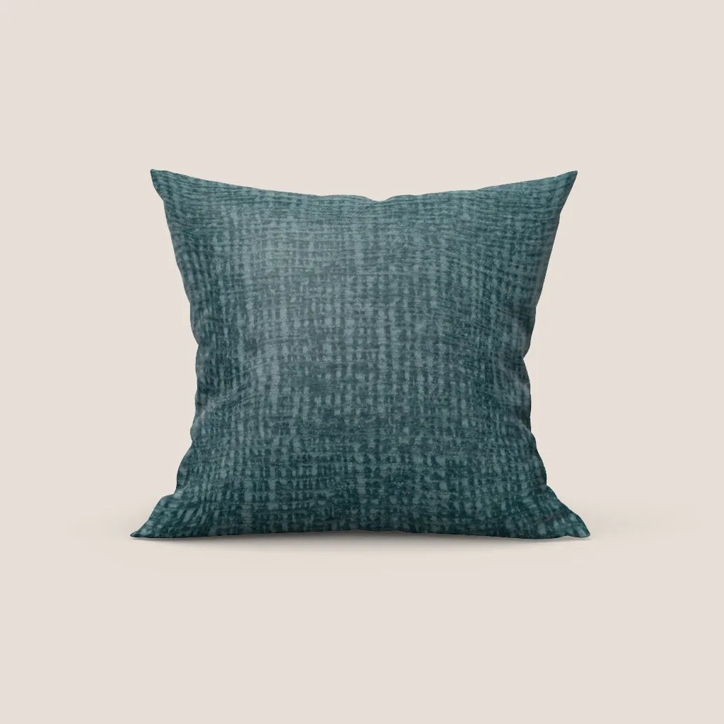 Annette cuscino disponibile in diversi colori realizzato in morbida ciniglia impermeabile T20 petrolio