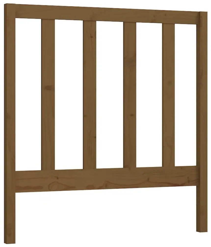 Testiera per letto miele 96x4x100 cm in legno massello di pino