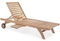 Lettino con Ruote Maryland in Teak