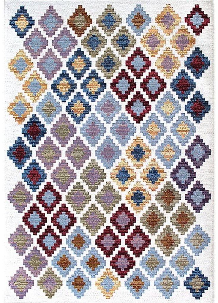 Tappeto Lux 634 – Tappeto Moderno Geometrico Multicolore, Antiscivolo, Lavabile in Lavatrice