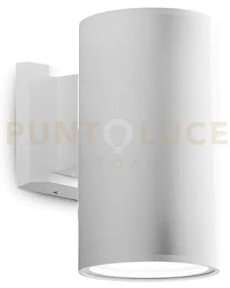 Ges1004- applique in alluminio 1 luce attacco e27 colore bianco ip65