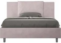 Letto imbottito Matrimoniale francese 140x210 cm Antea - Contenitore,Glicine,Microfibra