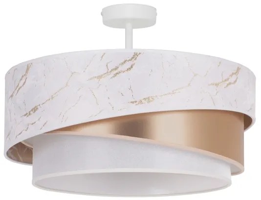 Duolla - Lampadario a plafone KOBO 1xE27/15W/230V diametro 45 cm bianco/oro