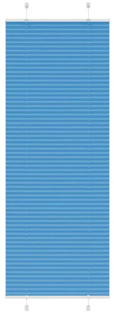 Tenda Plissettata Blu 70x200 Cm Larghezza Tessuto 69,4 Cm /
