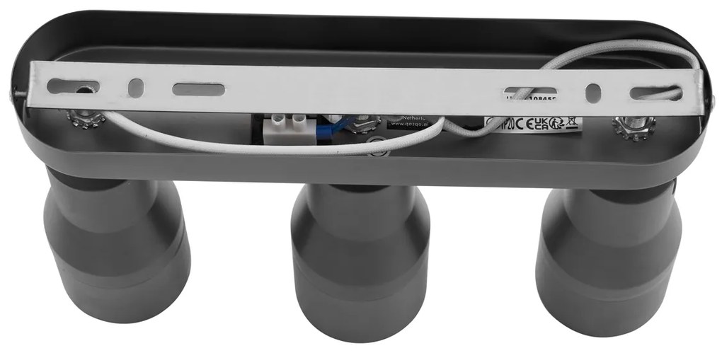 Faretto da soffitto rotondo colore canna di fucile GU10 50 mm 3 luci - Stanley