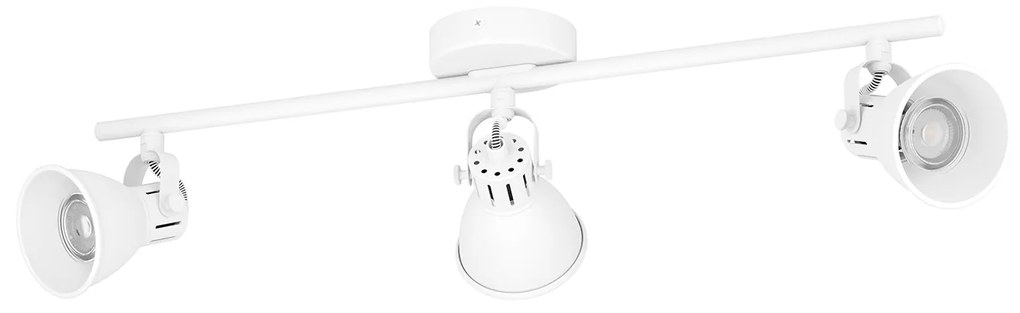 Spot Moderno Seras 1 In Acciaio Bianco 3 Luci Gu10 3W Ip20