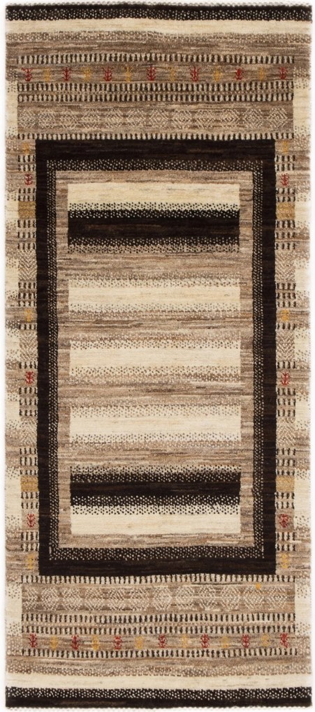 Loribaft Tappeto 160x70 Beige (Iran) Annodato A Mano