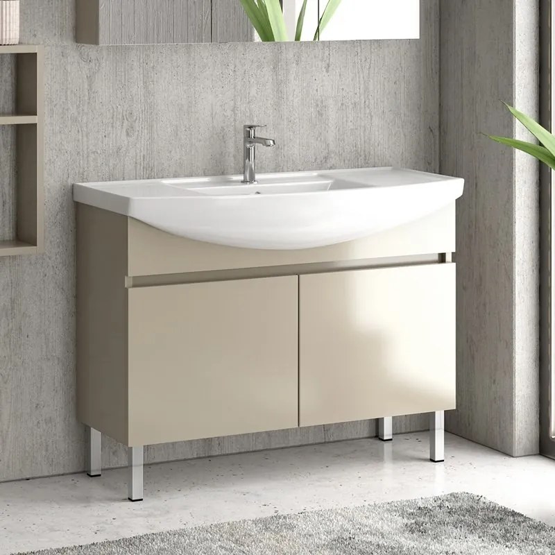 Mobile bagno a terra 100 cm con 2 ante BN-100C - KAMALU