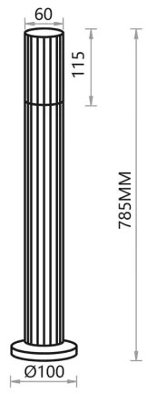 Lampada da esterno VERTICAL 1xGU10/8W/230V IP44 nero