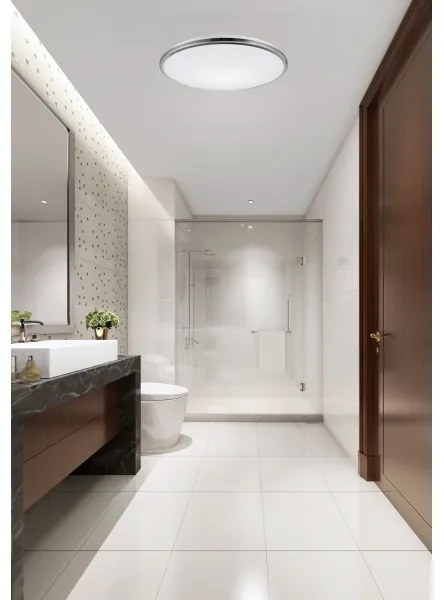 Top Light -Plafoniera LED da bagno SILVER LED/10W/230V IP44 diametro 29 cm cromo