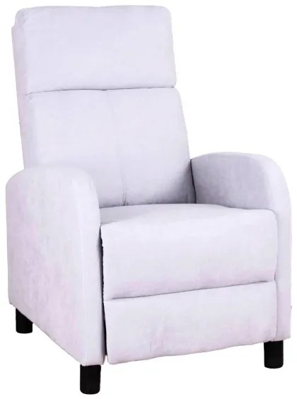 Poltrona relax Comoda sistema recliner manuale in tessuto Grigio