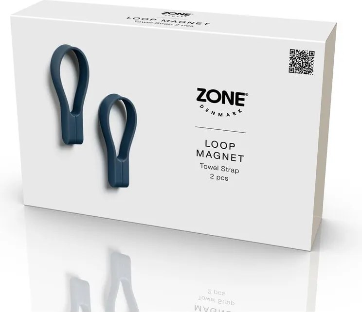 Gancio per asciugamani blu in silicone 2 pz Loop – Zone