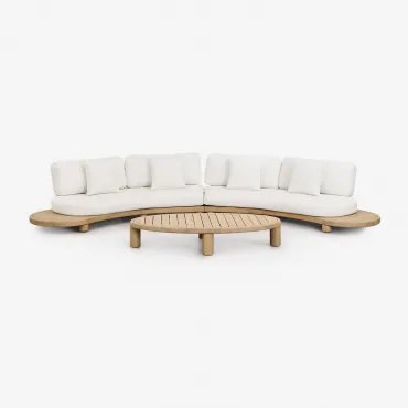 Set Da Giardino In Legno Di Acacia Jerome Acacia Marrone Chiaro - Sklum