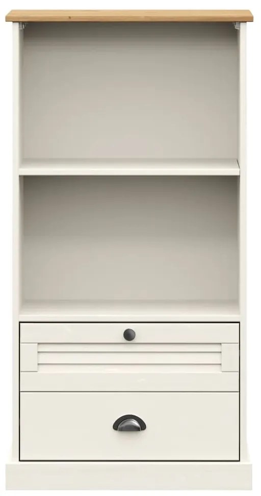 Libreria vigo 60x35x114,5 cm in legno massello di pino bianco