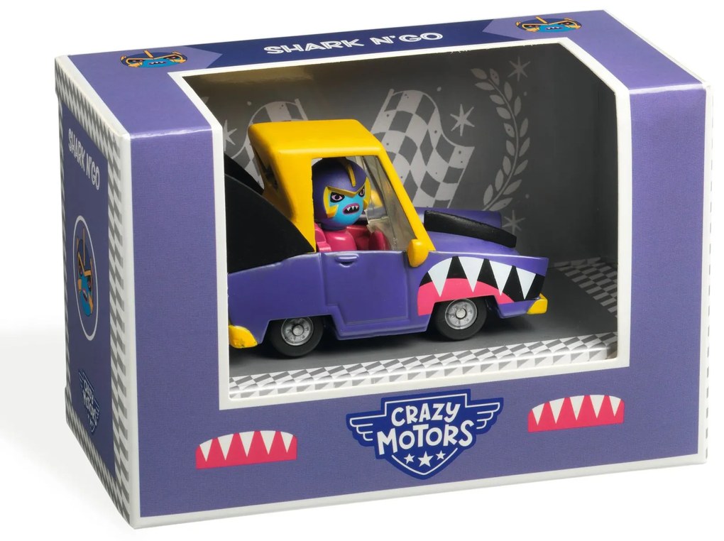 Pacchetto Crazy Motors - Taxi Joe & Shark N'Go & Pirate Wheels & Miss Burgundy & Green Flash