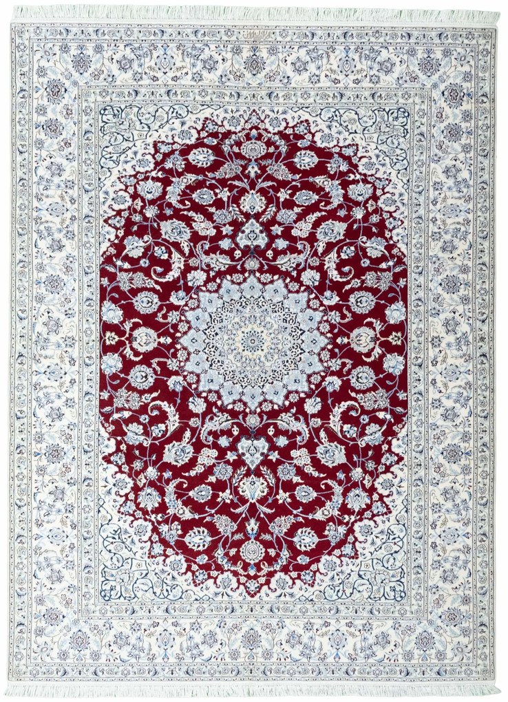Nain Tappeto 280x210 Rosso (Iran) Annodato A Mano