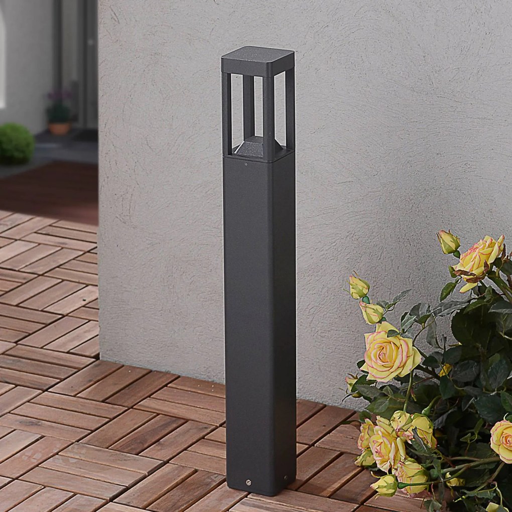 Lampioncino da giardino BERND Lucande, Nero, Alluminio, Moderno, Lampada LED da esterni