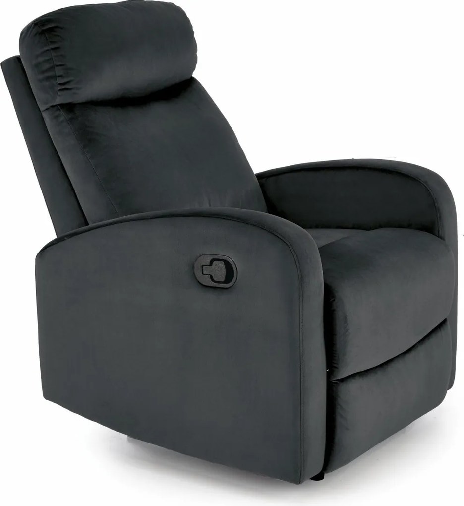 Poltrona reclinabile Wonder in nero - H98 cm