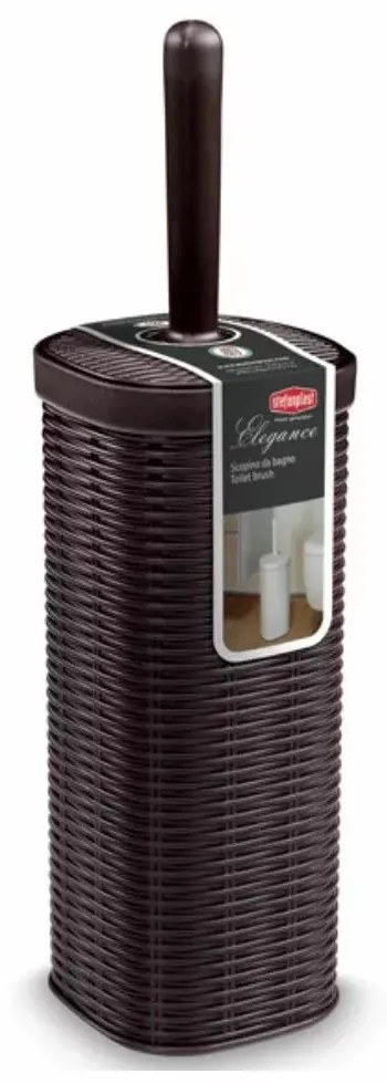 Portascopino Elegance in plastica effetto midollino 11,5x40 cm – Vari colori, MOKA