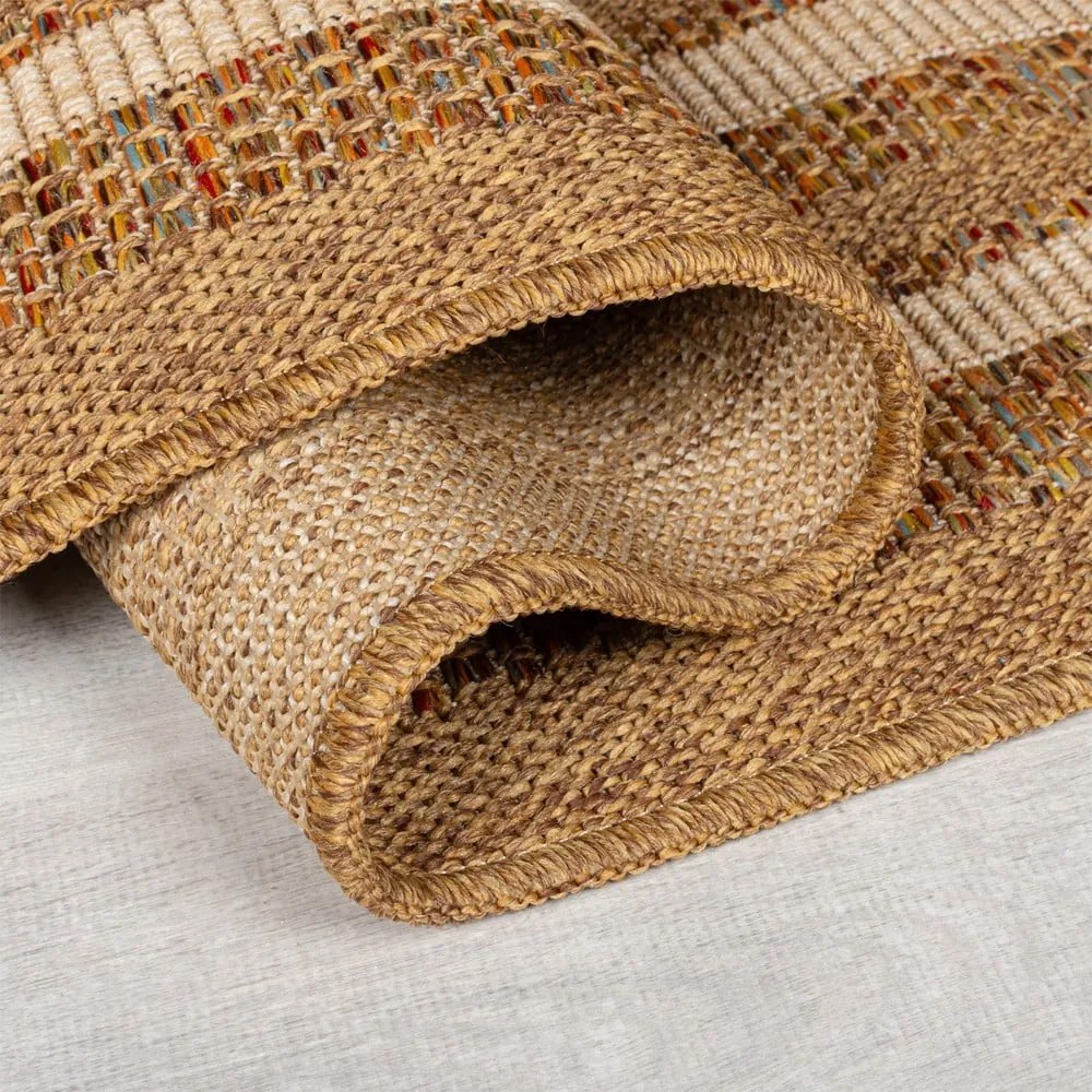 Tappeto per interni ed esterni in colore naturale 200x290 cm Layla Border - Flair Rugs
