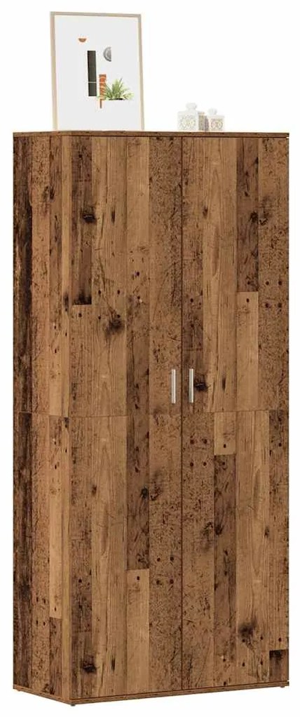 Scarpiera Legno Antico 80x39x178 Cm İn Truciolato /