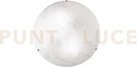 Plafoniera kardio bianca 2 luci attacco e27 30x30x9,5cm in vetro