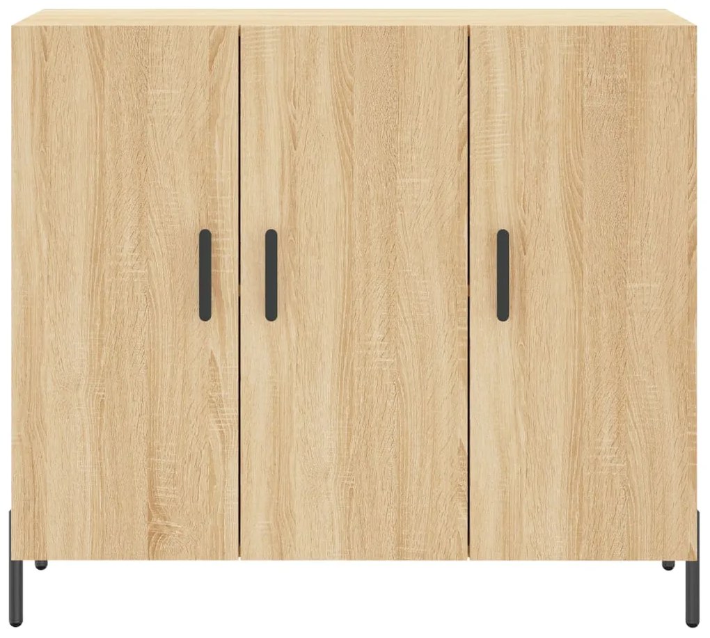 Credenza Rovere Sonoma 90x34x80 cm in Legno Multistrato