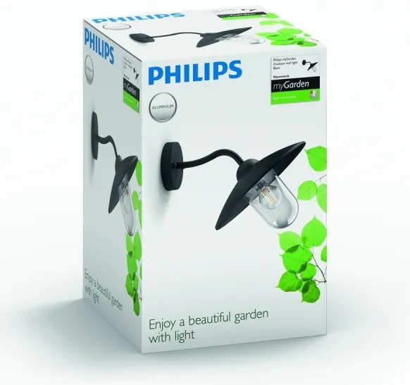 Philips 01643/30/PN - Applique da esterno HAMMOCK 1xE27/60W/230V