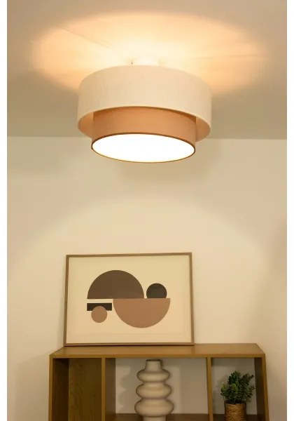 Plafoniera NATIA 1xE27/60W/230V Ø 45 cm bianco/marrone