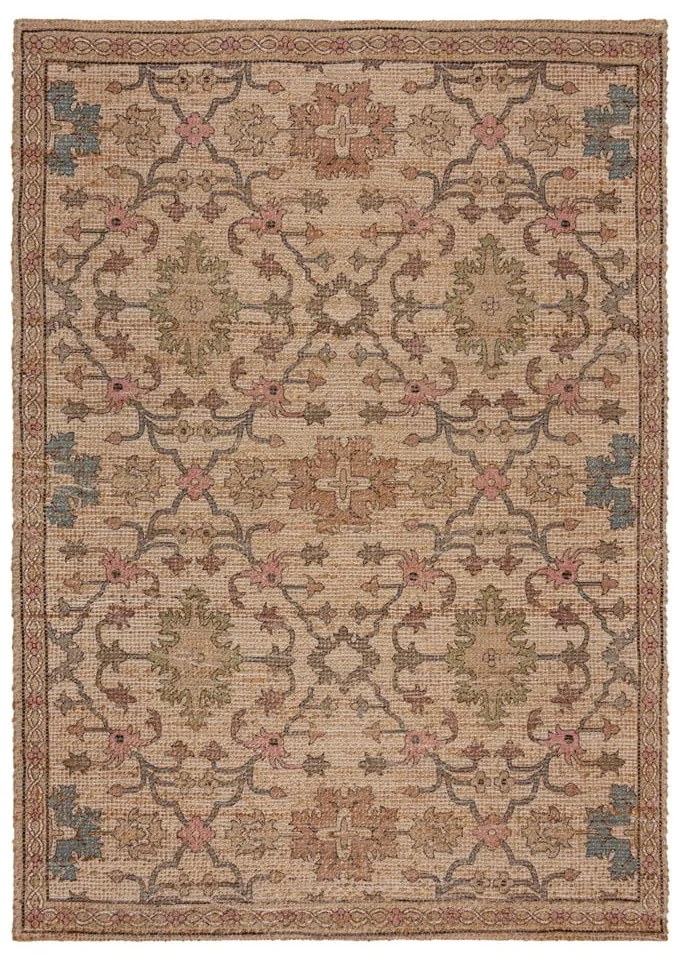 Tappeto di colore naturale in misto iuta tessuto a mano 80x150 cm Celine Jute Global – Flair Rugs