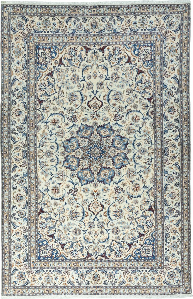 Nain Tappeto 210 x 320 Beige (Iran) Annodato A Mano