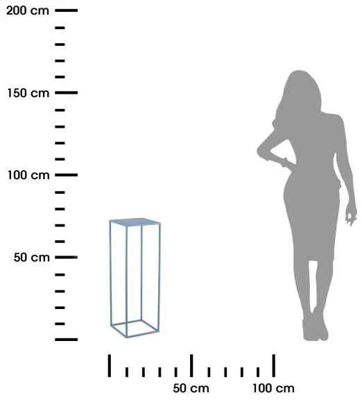 Portafiori 70x24 cm blu