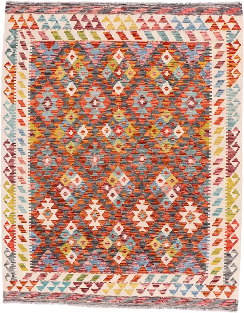 Kilim Tappeto 200x160 (Pakistan) Tessuto A Mano