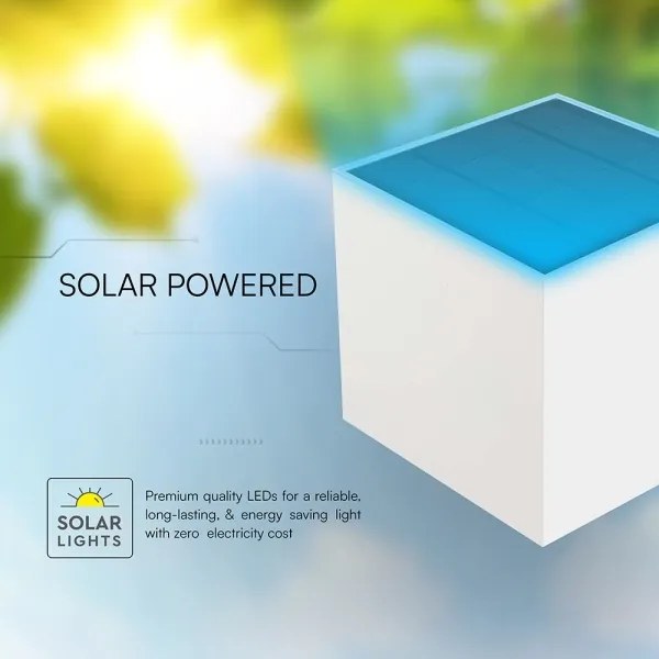 Lampada da parete solare a LED con sensore, 9W/5V, IP65, 2600 mAh, bianca