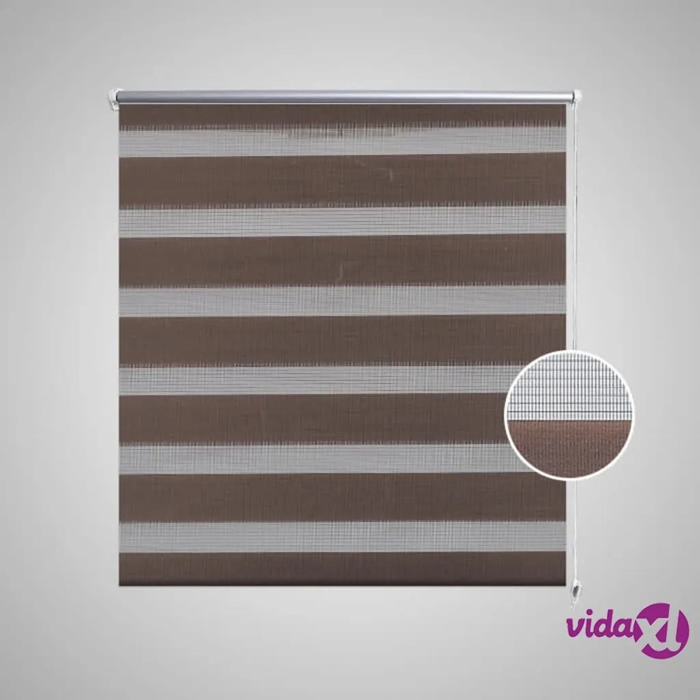 vidaXL Tenda a rullo oscurante zebra 80x150cm caffé
