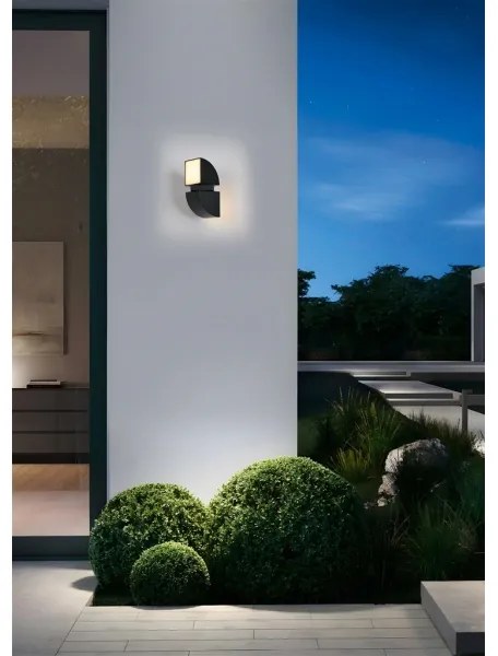 Searchlight 36150BK - Lampada da parete per esterni a LED DAKOTA 2xLED/4W/230V IP44