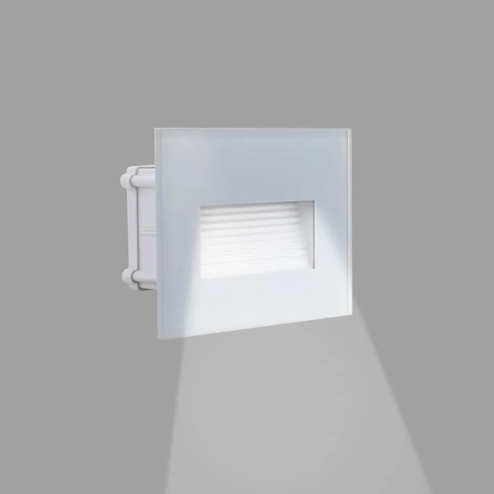 Segnapasso LED Bianco 4W per Scatola 503 - Luce Asimmetrica Colore Bianco Freddo 6.000-6.500K