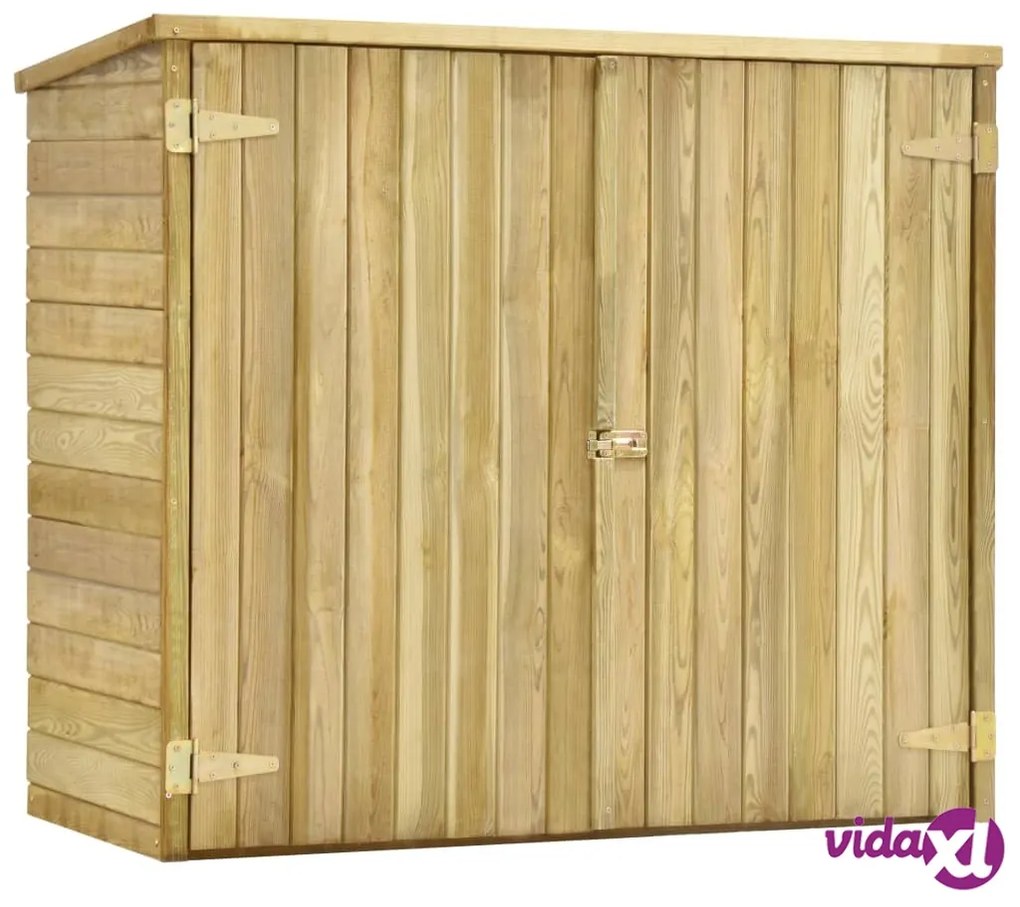 vidaXL Rimessa Attrezzi da Giardino 135x60x123cm  in Pino Impregnato