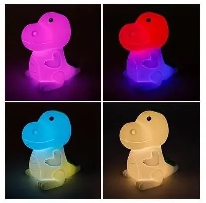 LED RGB dimmerabile luce notturna ricaricabile per bambini LED/2,5W/5V 3000K 1200 mAh dinosauro