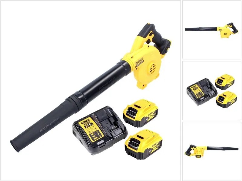 Soffiatore a batteria DeWalt DCV 100 P2 18 V + 2 batterie da 5,0 Ah + caricabatterie