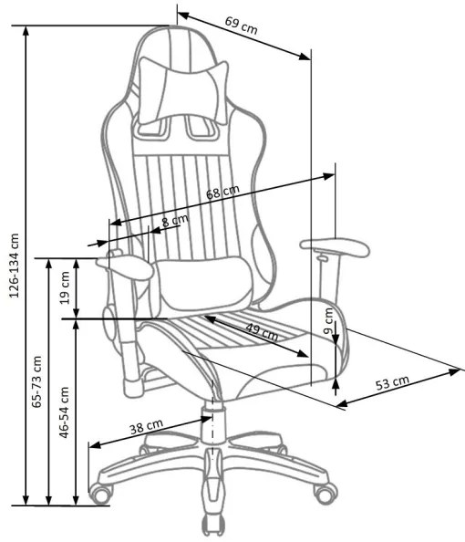 Sedia da ufficio ZENU rossa