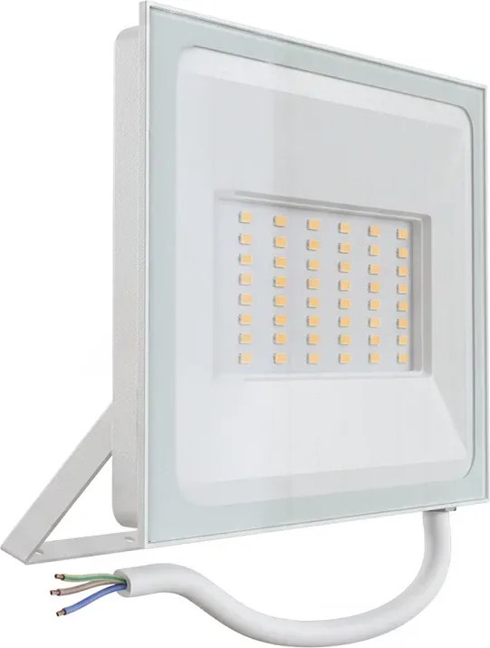 Faro LED 50W IP65 in Alluminio Bianco con OSRAM chip LED Colore Bianco Freddo 6.500K